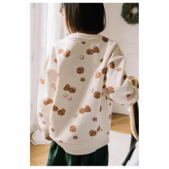 Discount Studio Bohème Sweat Ours Noël Coton Bio | Ecru