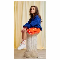 Online Mini Rodini Sweat Rayé Coton Bio | Bleu roi