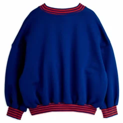 Online Mini Rodini Sweat Rayé Coton Bio | Bleu roi