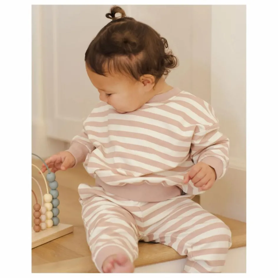 Quincy Mae Sweat Rayé Coton Bio ||Enfant Sweats|Sweats