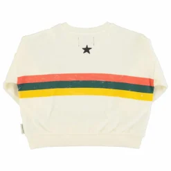 Best Piupiuchick Sweat Rayure Eponge Bio | Ecru