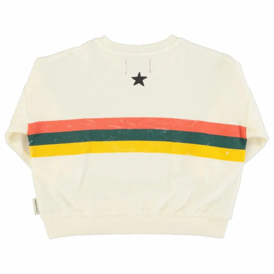 Best Piupiuchick Sweat Rayure Eponge Bio | Ecru