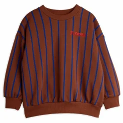 Outlet Mini Rodini Sweat Rayures Coton Bio | Marron