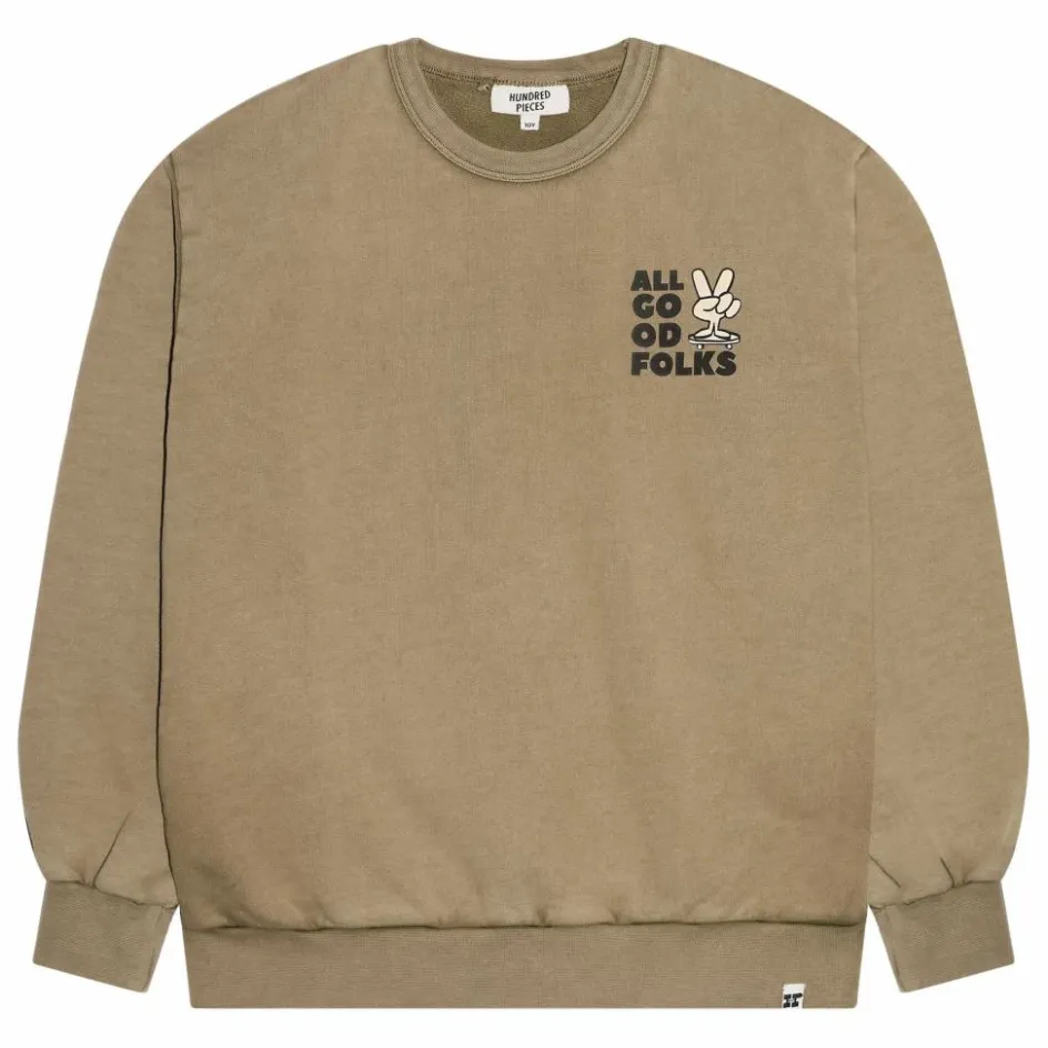 Clearance Hundred Pieces Sweat Ryde Coton Bio | Vert kaki