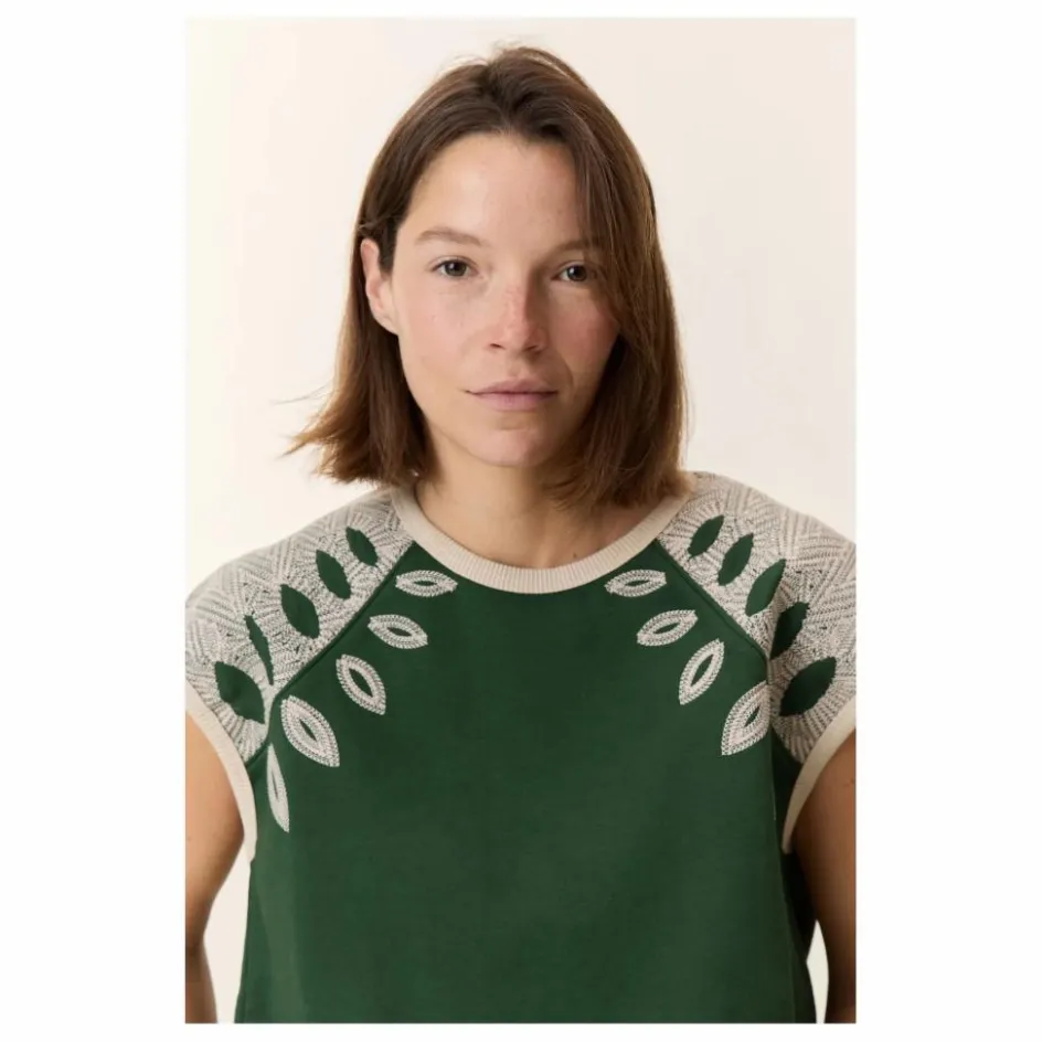 Leon & Harper Sweat Sans Manches Sirop Leaf Coton Bio ||Femme Sweats