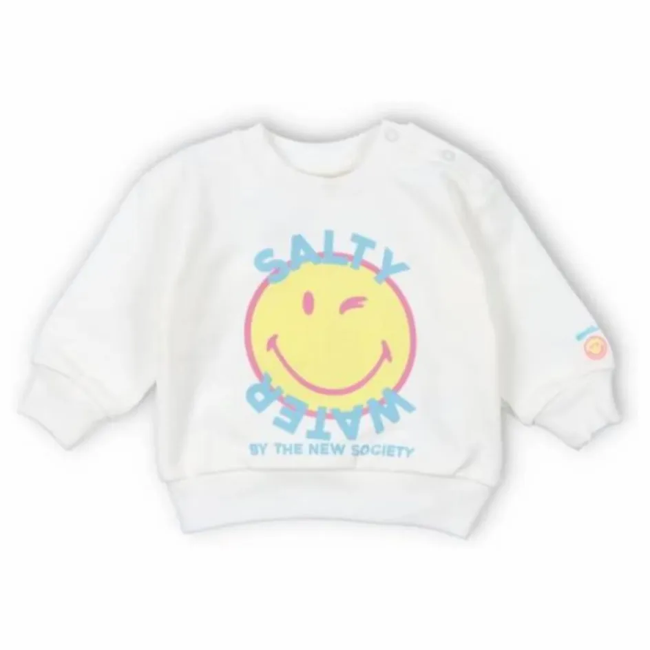 Outlet the new society Sweat Smiley Baby | Blanc