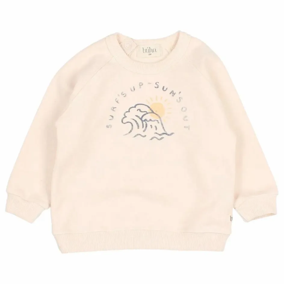 Clearance Búho Sweat Vague Coton Bio | Ivoire