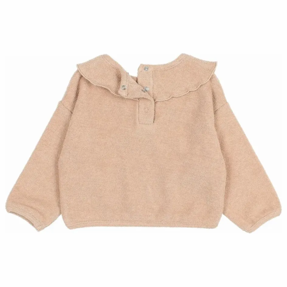 Discount Búho Sweat Volants Eponge Bio | Rose