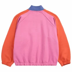 Hot Bobo Choses Sweat Zippé Colorblock Coton Bio | Rose