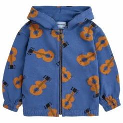 Sale Bobo Choses Sweat Zippé Coton Bio Guitares Bébé | Bleu