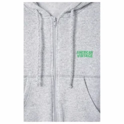 Discount American Vintage Sweat Zippé Evona | Gris chiné clair
