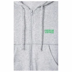 Discount American Vintage Sweat Zippé Evona | Gris chiné clair