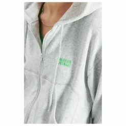 Discount American Vintage Sweat Zippé Evona | Gris chiné clair