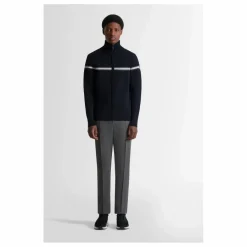 Clearance Fusalp Sweat Zippé Wengen Fiz II Laine Mérinos | Bleu marine