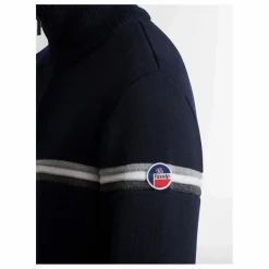 Clearance Fusalp Sweat Zippé Wengen Fiz II Laine Mérinos | Bleu marine
