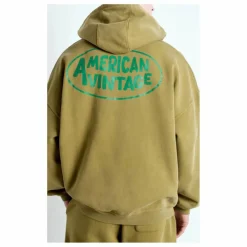 Sale American Vintage Sweat Zippé Zoky Coton Bio | Camel