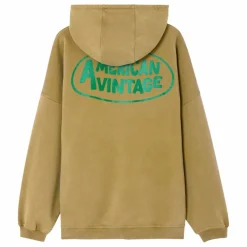 Sale American Vintage Sweat Zippé Zoky Coton Bio | Camel