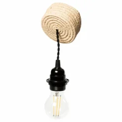 Cosydar Système électrique, rosace en raphia || Luminaires