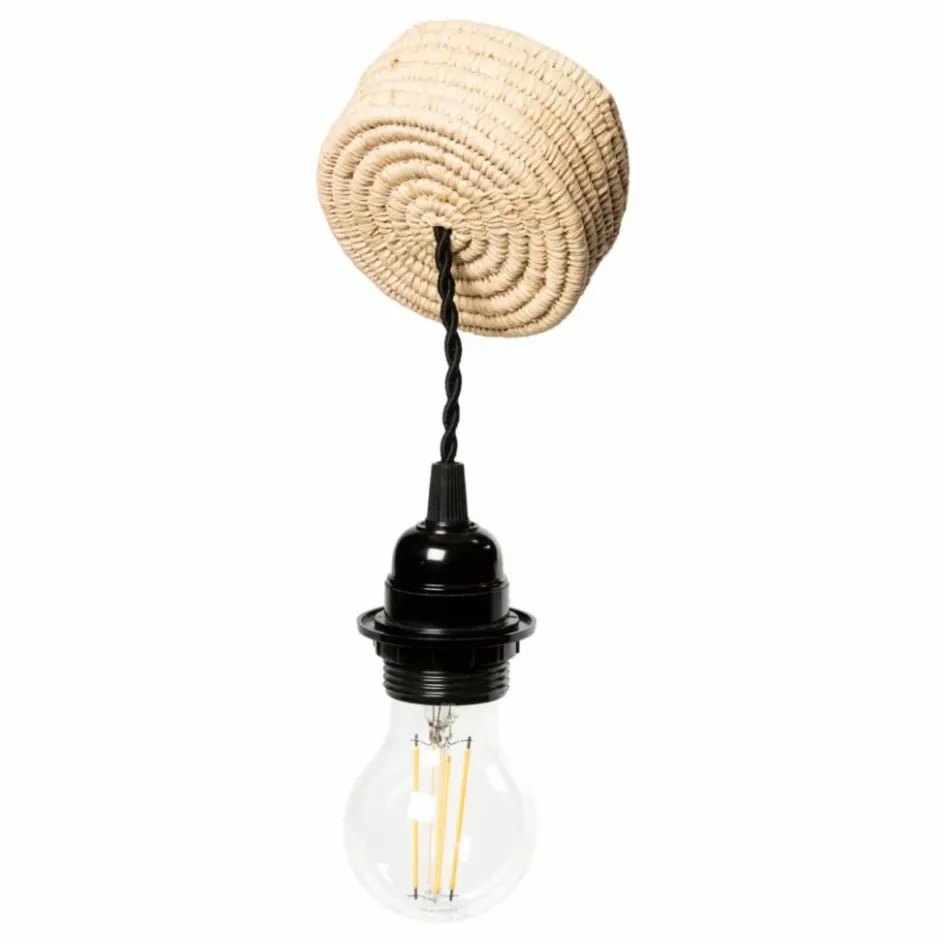 Cosydar Système électrique, rosace en raphia || Luminaires
