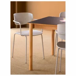 New Hübsch Table à manger en chêne Oblique | Noir