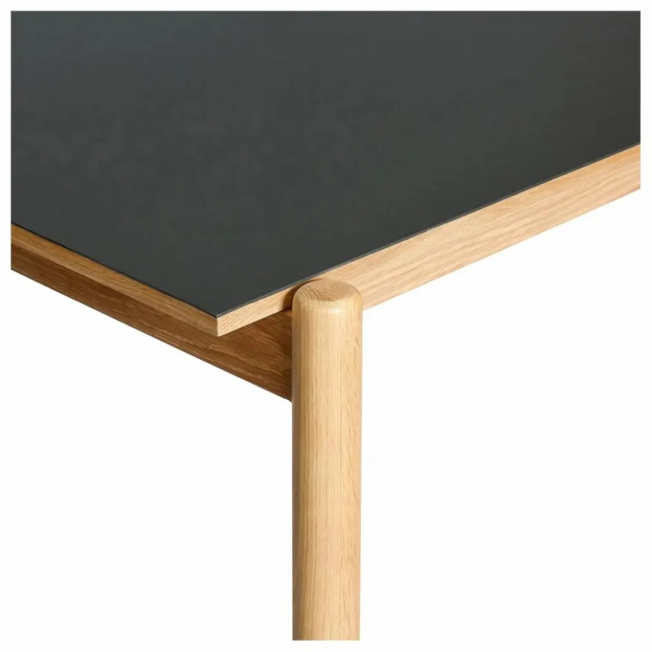New Hübsch Table à manger en chêne Oblique | Noir