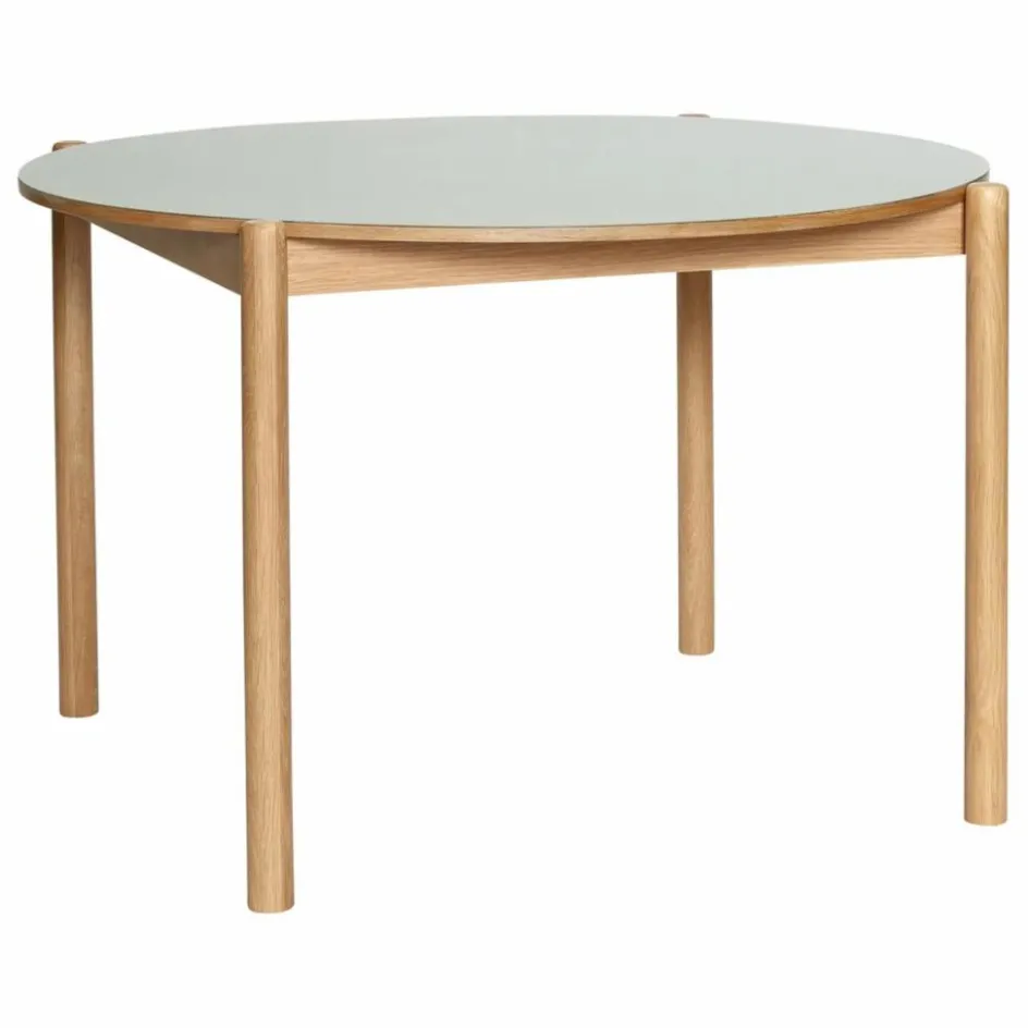 Discount Hübsch Table à manger ronde Oblique | Gris clair