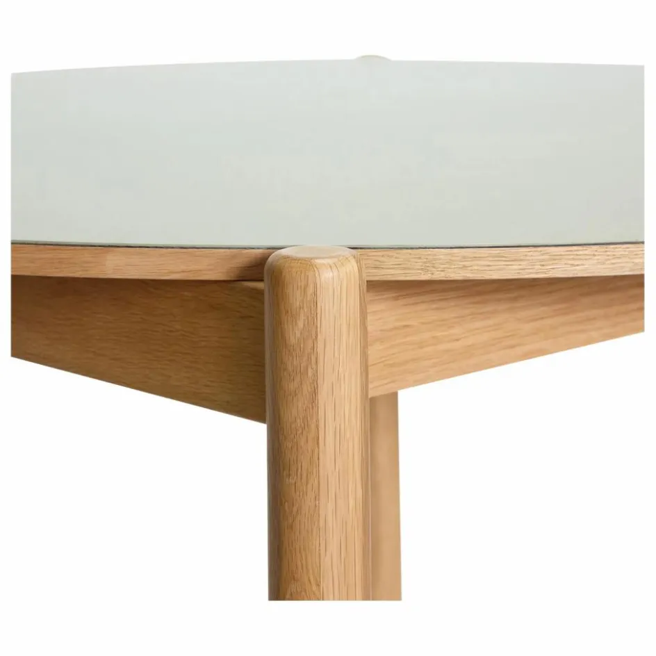 Discount Hübsch Table à manger ronde Oblique | Gris clair