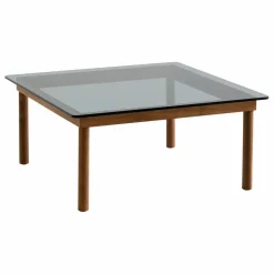 Hay Table basse en verre Kofi, piétement en || Tables, Bureaux