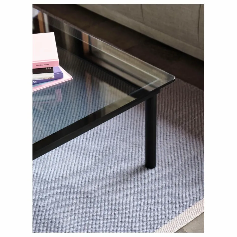 Hay Tables, Bureaux*Table basse en verre Kofi, pietement en chêne |