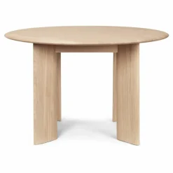 Sale Ferm Living Table Bevel ronde en bois FSC | Blanc