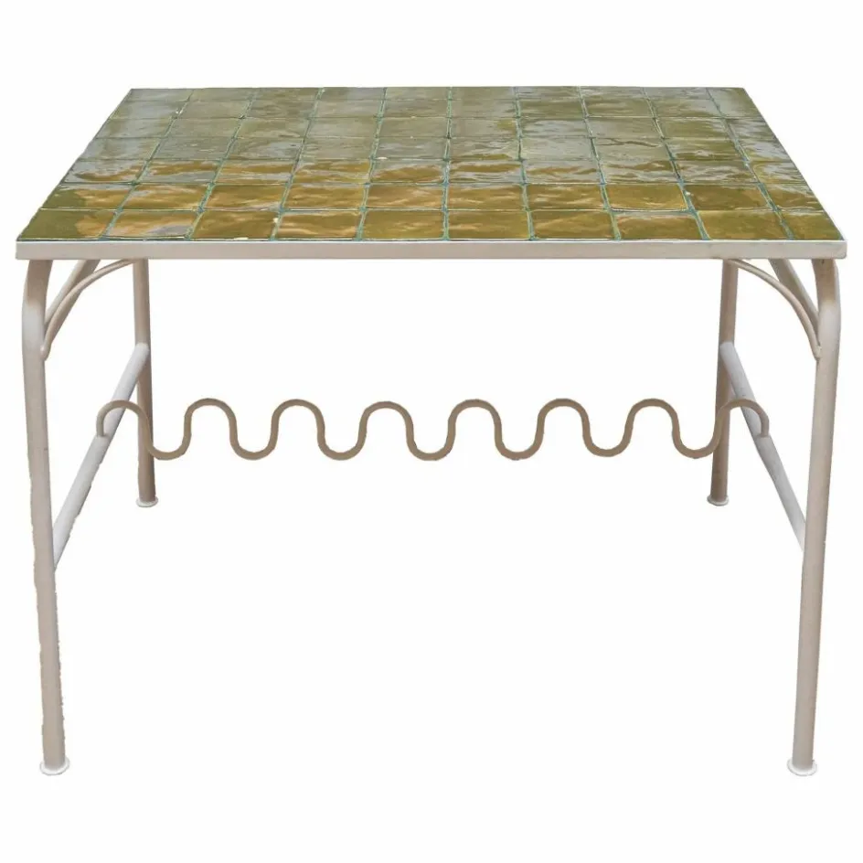 Hot Honoré Table céramique Dolores | Vert kaki