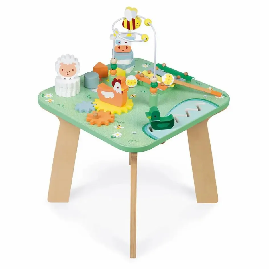 Janod Table d'activités Jolie prairie| Jouets D'Éveil