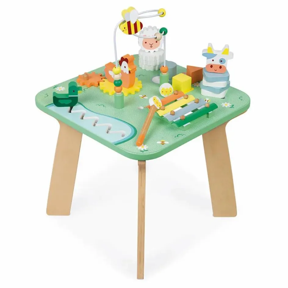 Janod Table d'activités Jolie prairie| Jouets D'Éveil