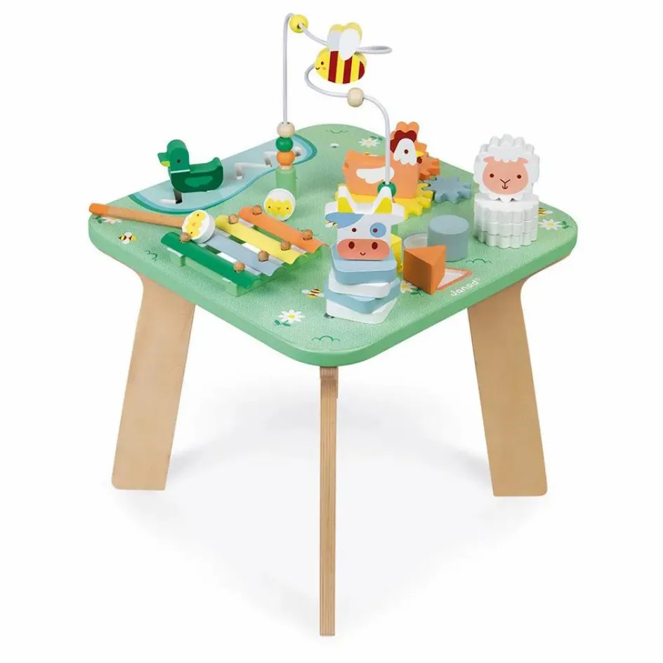 Janod Table d'activités Jolie prairie| Jouets D'Éveil