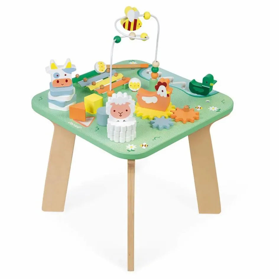 Janod Table d'activités Jolie prairie| Jouets D'Éveil