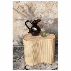 Ferm Living Table d'appoint de rangement Isola en rotin| Tables, Bureaux|Lits, Tables De Chevet
