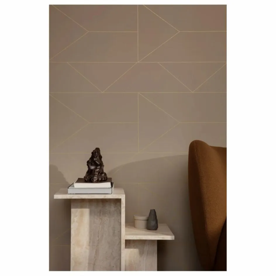 Ferm Living Table d'appoint Distinct en travertin | Beige