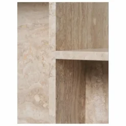 Ferm Living Table d'appoint Distinct en travertin | Beige