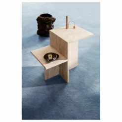 Ferm Living Table d'appoint Distinct en travertin | Beige