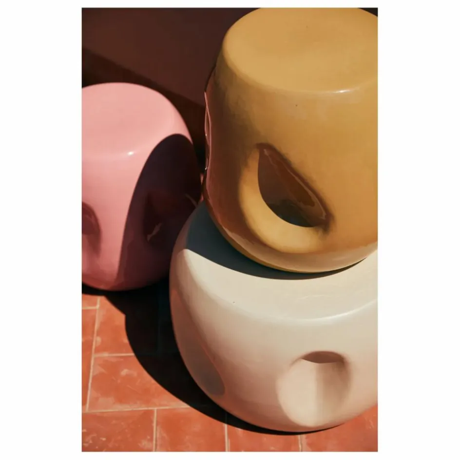 Online HKliving Table d'appoint en céramique | Jaune moutarde