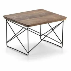 Discount Vitra Table d'appoint Occasional LTR - Piétement epoxy - Charles & Ray Eames | Noyer