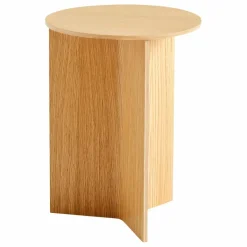 Hot Hay Table d'appoint Slit ronde en bois | Chêne