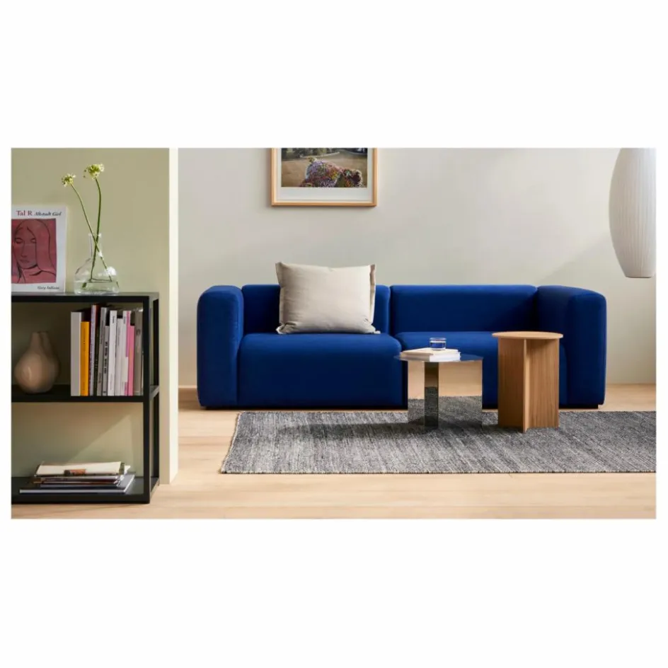 Hot Hay Table d'appoint Slit ronde en bois | Chêne