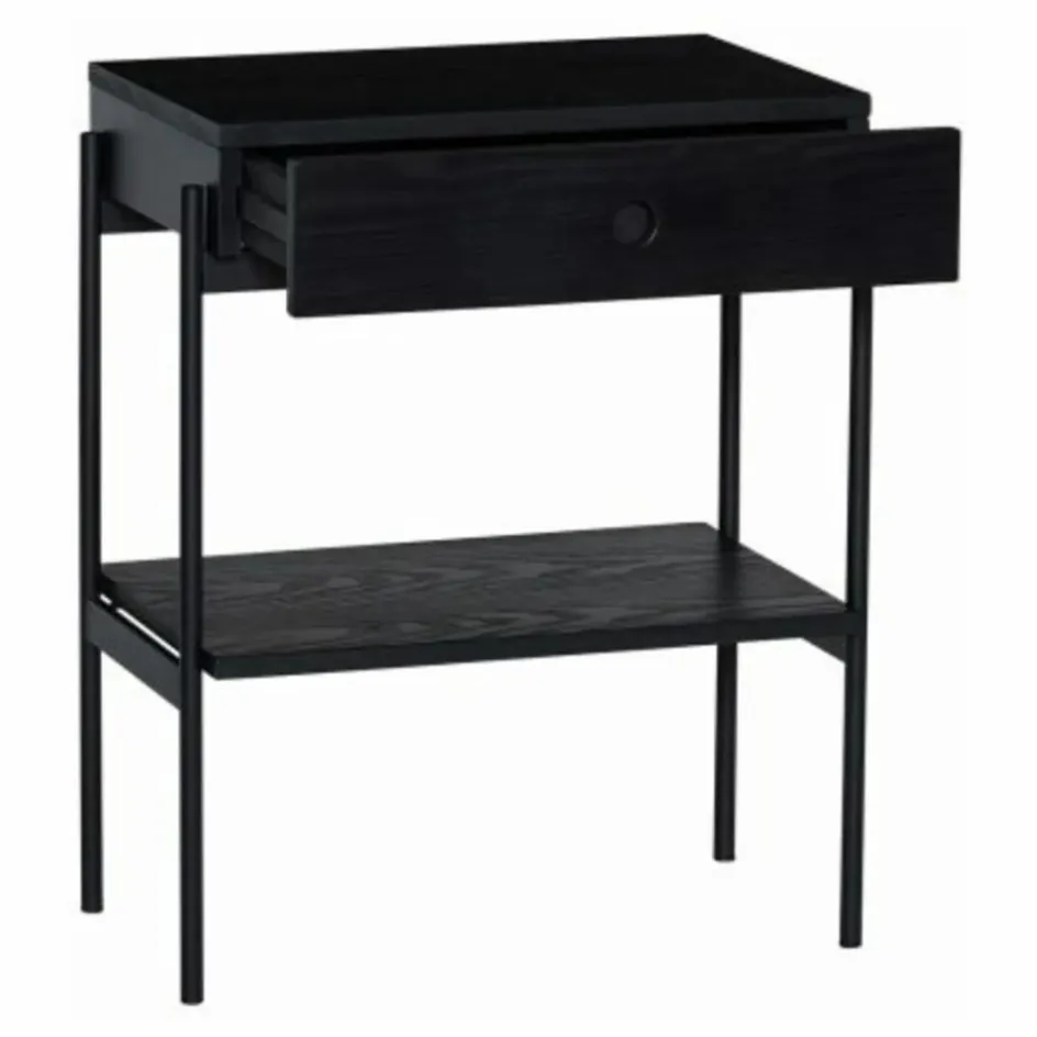 Hot Hübsch Table de chevet | Noir