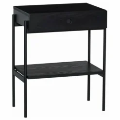 Hot Hübsch Table de chevet | Noir