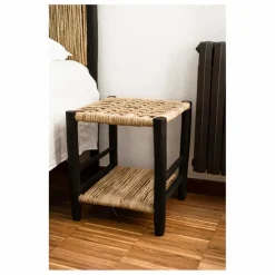 Sale Table de nuit en bois peint et palme | Tables, Bureaux|Lits, Tables De Chevet