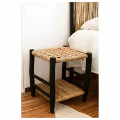 Sale Table de nuit en bois peint et palme | Tables, Bureaux|Lits, Tables De Chevet
