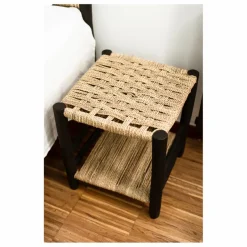 Sale Table de nuit en bois peint et palme | Tables, Bureaux|Lits, Tables De Chevet