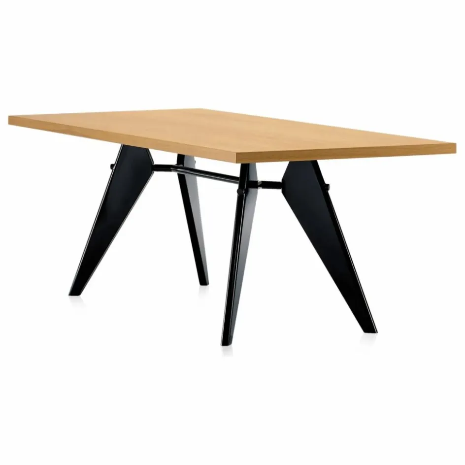 Vitra Tables, Bureaux*Table EM - piètement noir - Jean Prouvé |