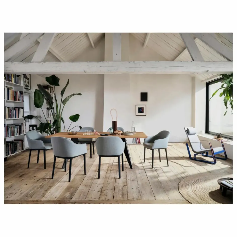 Vitra Tables, Bureaux*Table EM - piètement noir - Jean Prouvé |